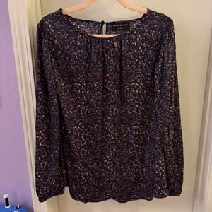 Lane Bryant Black Red Floral Sheer Sleeve Top 16